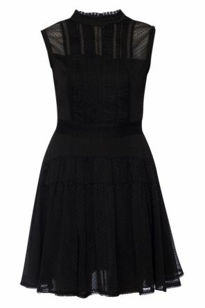 'myra' sheer dress with ruffle, zdjęcie 1 'myra' sheer dress with ruffle od AllSaints
